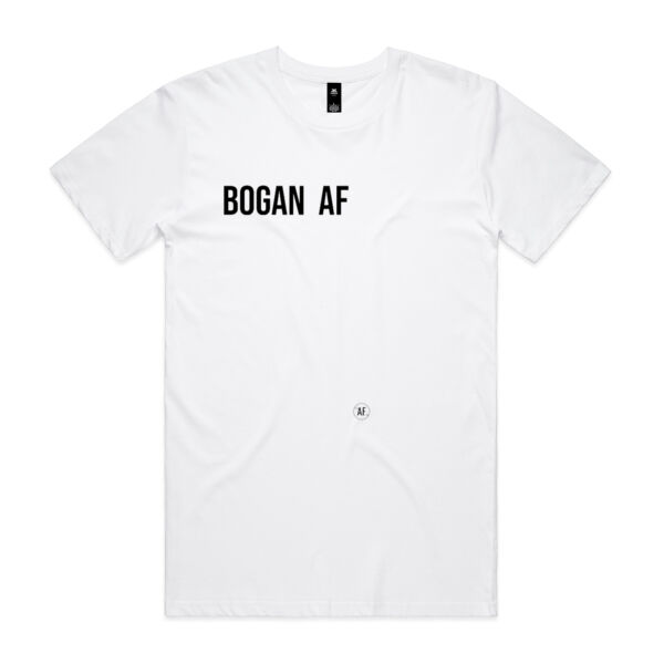 MENS BOGAN AF WHITE TEE Thumbnail