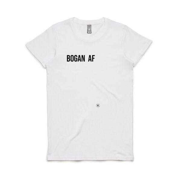 WOMENS BOGAN AF WHITE TEE Thumbnail